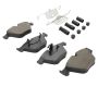 MPA 1001-0918AM Quality-Built Premium Semi-Metallic Brake Pads w/ Hardware