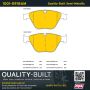 MPA 1001-0918AM Quality-Built Premium Semi-Metallic Brake Pads w/ Hardware