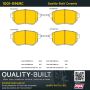 MPA 1001-0969C Quality-Built Premium Ceramic Brake Pads w/ Hardware