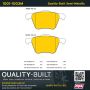 MPA 1001-1003M Quality-Built Premium Semi-Metallic Brake Pads w/ Hardware