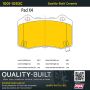 MPA 1001-1053C Quality-Built Premium Ceramic Brake Pads w/ Hardware