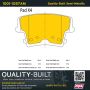 MPA 1001-1057AM Quality-Built Premium Semi-Metallic Brake Pads w/ Hardware