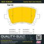 MPA 1001-1108AM Quality-Built Premium Semi-Metallic Brake Pads w/ Hardware