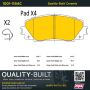 MPA 1001-1184C Quality-Built Premium Ceramic Brake Pads w/ Hardware