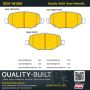 MPA 1001-1612M Quality-Built Premium Semi-Metallic Brake Pads w/ Hardware