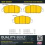 MPA 1001-1654M Quality-Built Premium Semi-Metallic Brake Pads w/ Hardware