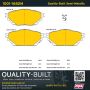 MPA 1001-1682M Quality-Built Premium Semi-Metallic Brake Pads w/ Hardware