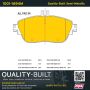 MPA 1001-1694M Quality-Built Premium Semi-Metallic Brake Pads w/ Hardware