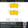 MPA 1001-1721C Quality-Built Premium Ceramic Brake Pads w/ Hardware