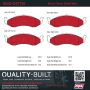 MPA 1002-0477M Quality-Built Work Force Heavy Duty Brake Pads w/ Hardware