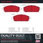 MPA 1002-0855M Quality-Built Work Force Heavy Duty Brake Pads w/ Hardware