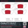 MPA 1002-0952M Quality-Built Work Force Heavy Duty Brake Pads w/ Hardware