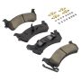 MPA 1003-0666M Quality-Built Black Series Semi-Metallic Brake Pads w/ Hardware