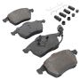 MPA 1003-0687M Quality-Built Black Series Semi-Metallic Brake Pads w/ Hardware