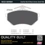 MPA 1003-0696M Quality-Built Black Series Semi-Metallic Brake Pads w/ Hardware