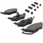 MPA 1003-0715M Quality-Built Black Series Semi-Metallic Brake Pads w/ Hardware