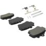 MPA 1003-0737M Quality-Built Black Series Semi-Metallic Brake Pads w/ Hardware