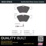 MPA 1003-0740C Quality-Built Black Series Ceramic Brake Pads w/ Hardware