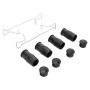 MPA 1003-0795M Quality-Built Black Series Semi-Metallic Brake Pads w/ Hardware