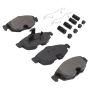 MPA 1003-0869M Quality-Built Black Series Semi-Metallic Brake Pads w/ Hardware