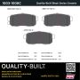 MPA 1003-1008C Quality-Built Black Series Ceramic Brake Pads w/ Hardware