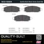 MPA 1003-1080M Quality-Built Black Series Semi-Metallic Brake Pads w/ Hardware