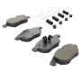 MPA 1003-1106M Quality-Built Black Series Semi-Metallic Brake Pads w/ Hardware
