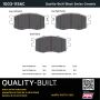 MPA 1003-1156C Quality-Built Black Series Ceramic Brake Pads w/ Hardware