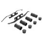 MPA 1003-1229M Quality-Built Black Series Semi-Metallic Brake Pads w/ Hardware