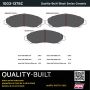 MPA 1003-1378C Quality-Built Black Series Ceramic Brake Pads w/ Hardware