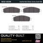 MPA 1003-1401M Quality-Built Black Series Semi-Metallic Brake Pads w/ Hardware
