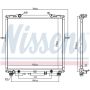 NISSENS 66659 Radiator w/Integrated Transmission Oil Cooler