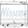 NISSENS 68715 Radiator w/Integrated Transmission Oil Cooler
