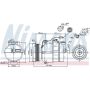 NISSENS 89054 Air Conditioning Compressor with Clutch