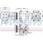 NISSENS 89066 Air Conditioning Compressor with Clutch