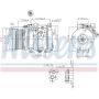 NISSENS 890871 Air Conditioning Compressor with Clutch