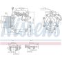 NISSENS 890879 MSC90C Compressor with Clutch