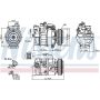NISSENS 89208 Air Conditioning Compressor with Clutch
