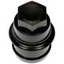 DORMAN 611-949.1 M27-2.0 Black Wheel Nut Cover - Threaded Type