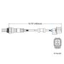 Walker Products 250-24099 Walker Products 250-24099 Oxygen Sensor 4-W Direct Fit Narrow-Band