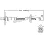 Walker Products 250-24152 Walker Products 250-24152 Oxygen Sensor 4-W Direct Fit W/Flange