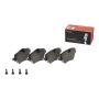 Brembo KT04355 Brembo low-met brake pad and UV coated vented  brake disc kit