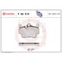 Brembo KT04282 Brembo low-met brake pad and UV coated PVT drilled brake disc kit