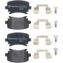 Brembo KTX4089 Brembo low-met brake pad and Xtra vented drilled brake disc kit