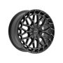 Motiv GLOSS BLACK BOLT ON COVER CAP WITH BLACK EMBLEM AND BRUSHED 