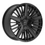 Motiv GLOSS BLACK BOLT ON COVER CAP WITH BLACK EMBLEM AND BRUSHED 