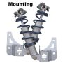 Ridetech 11226111 Rear TQ Shockwaves for 1964-1972 GM A-Body. For use with stock 10/12 bolt.
