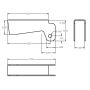 Ridetech 90000011 Weld-On front upper shock bracket, uncoated.
