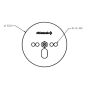 Ridetech 90000027 Air spring patten plate with 7/16 nut, centered, 1/8