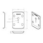 Ridetech 90000041 U-Bolt plate, 1/4